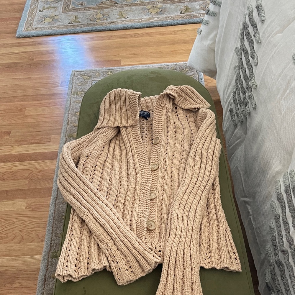 Women's Beige Knit Sweater American eagle large
